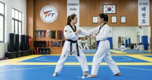 Tập taekwondo