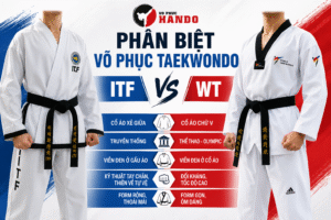 Phân biệt võ phục Taekwondo ITF và WTF