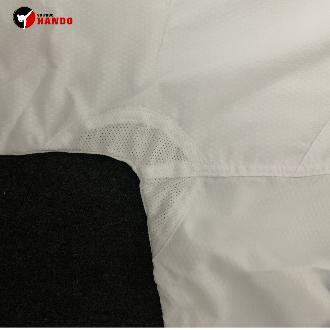 Võ phục Taekwondo Das vải kim cương chìm phối lưới thoáng mát Võ phục Taekwondo Das vải kim cương chìm phối lưới thoáng mát