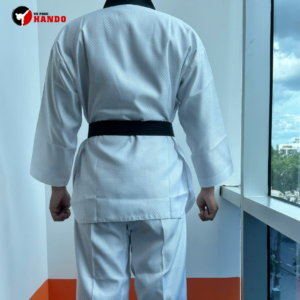 Bộ quần áo võ Taekwondo vải vân kim cương