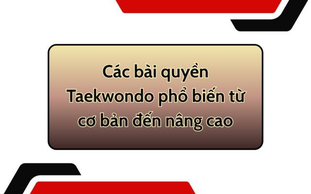Các bài quyền Taekwondo phổ biến từ cơ bản đến nâng cao